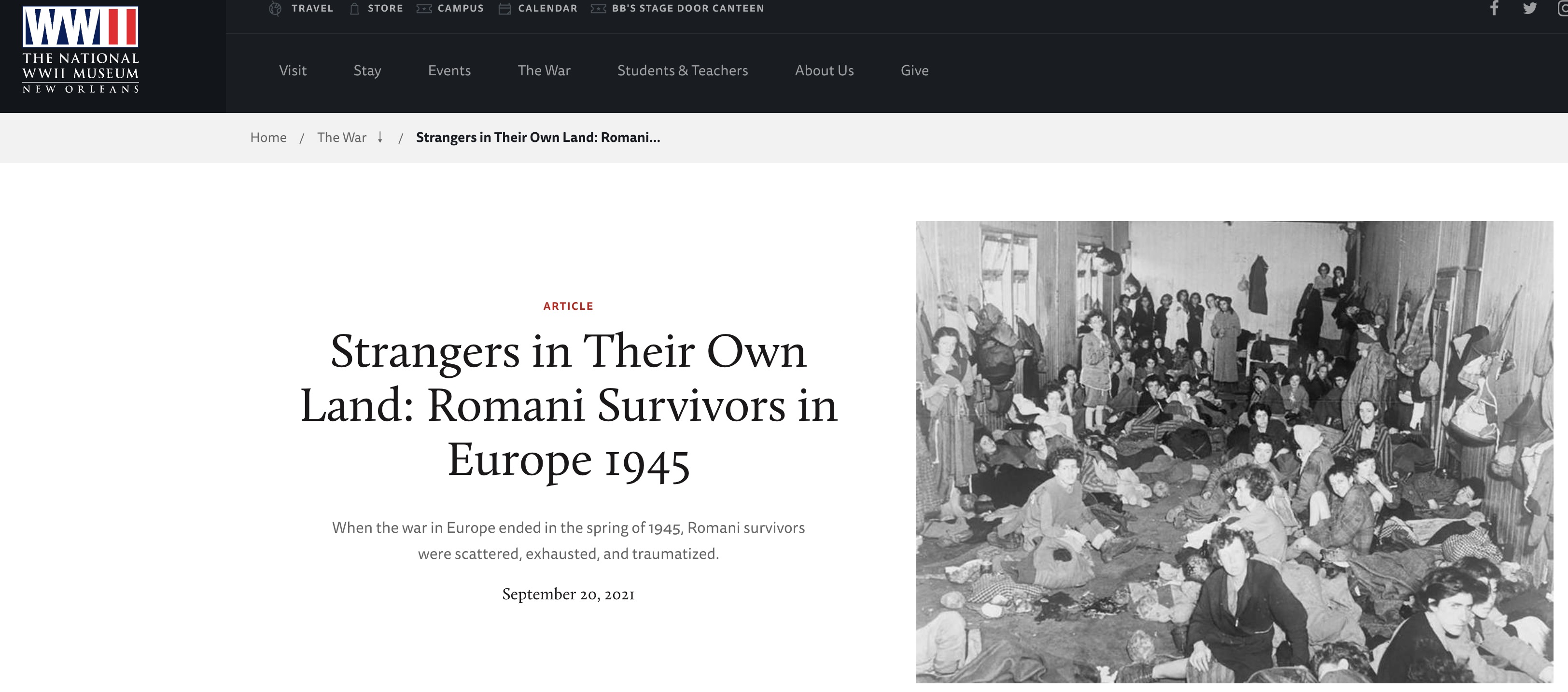 &quot;Strangers in Their Own Land: Romani Survivors in Europe 1945&quot;, by Eve Rosenhaft